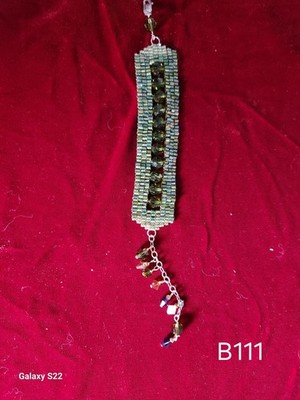 Handmade, One Of A Kind, Swarovski Beaded Bracelet Adj  7'' to 9''