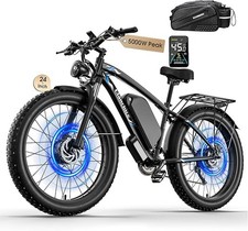 5000W Peak Electric E-bike Dual Motor 52V 34AH 45mph 100Miles Fat Tire Commuter