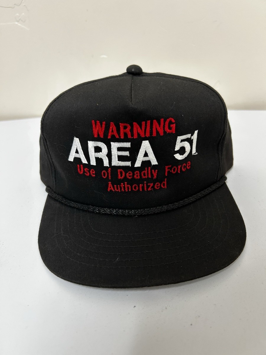 Vtg AREA 51 Use Of Deadly Force Authorized Hat Snapback Cap w
