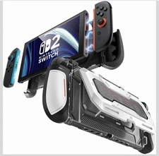 Titan Dockable Nintendo Switch 2 Case with Flip Stand Quick-Release JoyCon White