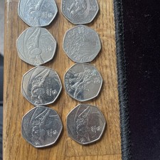 2011 London Olympics 50p Coin Set (Circulated) 14x coins in Good Condition 