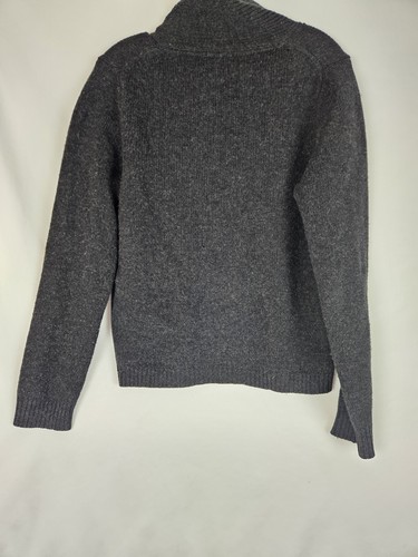 VTG! PATAGONIA 100% LambsWool Black Gray Sweater Womens Size Large Mend See Pic - Picture 3 of 7