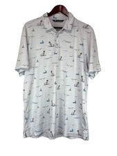 Travis Mathew Golf Polo Desert Print Short Sleeve Casual Shirt XL