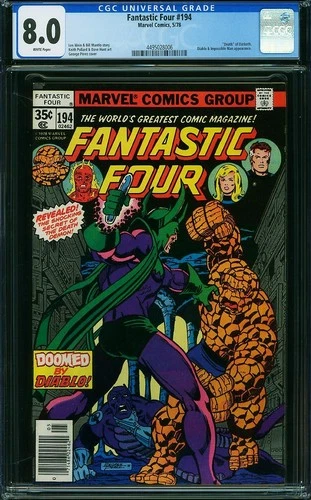 FANTASTIC FOUR  #194  Awesome Issue!  HIGH GRADE 8.0 4495028006