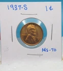 1937-S ONE CENT WHEAT PENNY / COIN / Perfect Uncirculated Condition