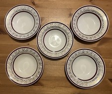 5 vintage British Anchor "Hostess" bowls, 1960s or 1970s. GC with no chips.