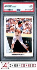 1990 LEAF #62 MARK McGWIRE ATHLETICS PSA 9
