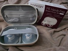Momcozy M5 Hands-Free Double Electric Breast Pump Set, White 24mm Case