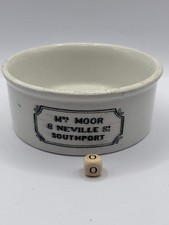 Old Mrs Moors advertising meat paste pot (o) large size