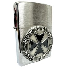 Zippo Briquets Croix De Fer Emblème Briquet À Essence