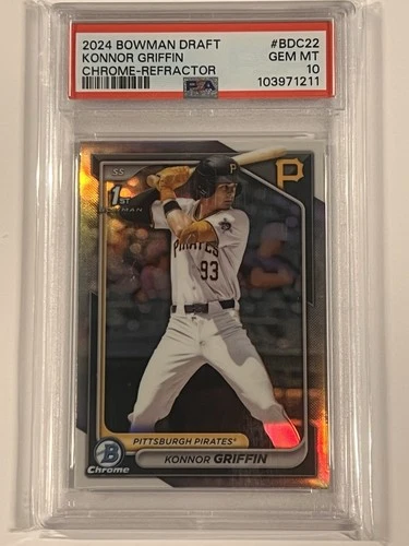 2024 Bowman Draft Konnor Griffin 1st Bowman Chrome Refractor PSA 10 GEM MINT