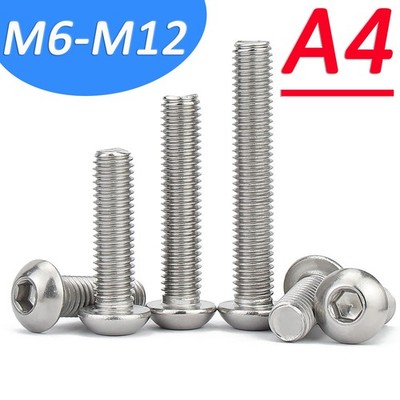 Linsenkopfschrauben Edelstahl A4 V4A Innensechskant ISO 7380 Rostfrei ISK Inox