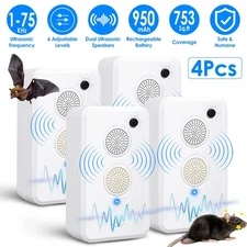 2/4x Ultrasonic Bat Repellent Keep Bats Away Rechargeable Bats Exclusion Device