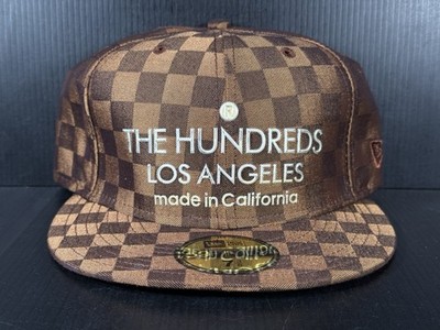 THE HUNDREDS X NEW ERA BROWN DAMIER FITTED HAT PROMO SAMPLE