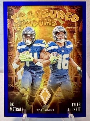 2024 Panini Phoenix DK Metcalf Tyler Lockett Treasured Tandems Blue /50 TT-SEA