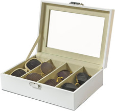 4-Slots Sunglasses Case Organizer, Eyeglass Glasses Display Holder Collector, Mu