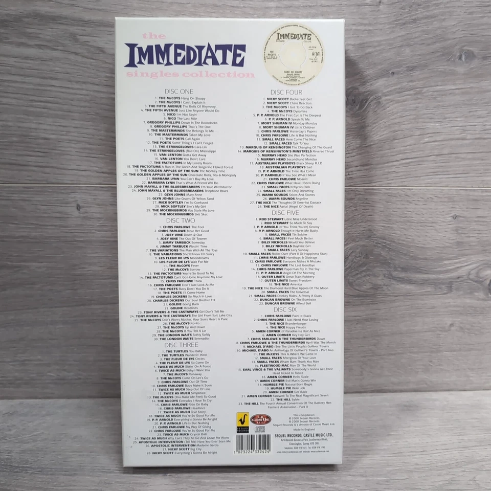 Various – The Immediate Singles Collection - 6 CD Box Set + Booklet - Longbox VG Foto 3 de 4