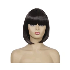 Bangs Cover Heat Resistant Wigs for Women Female Forehead Clip Costume
