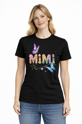 MiMi with Floral Motif Women's S Short Sleeve T-Shirt