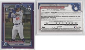 2024 Bowman Chrome Prospects Purple Refractor /250 Jeral Perez #BCP-158