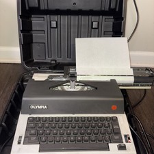 Vintage Olympia International Typewriter Model CE-R12 With Case For Repair thumbnail