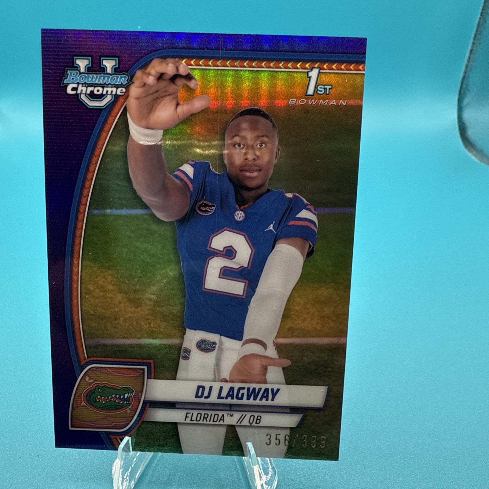 2024 Bowman University Chrome - DJ Lagway #63 Purple Refractor /399 (RC)