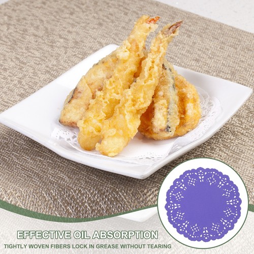 Paper Doilies, Disposable Doilies 3.5 Inch for Baked Food (150 Pack, Purple) - Picture 4 of 7
