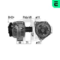 Lichtmaschine Generator Lima Era 209045A 14V FüR Saab YS3D YS3E Turbo Biopower