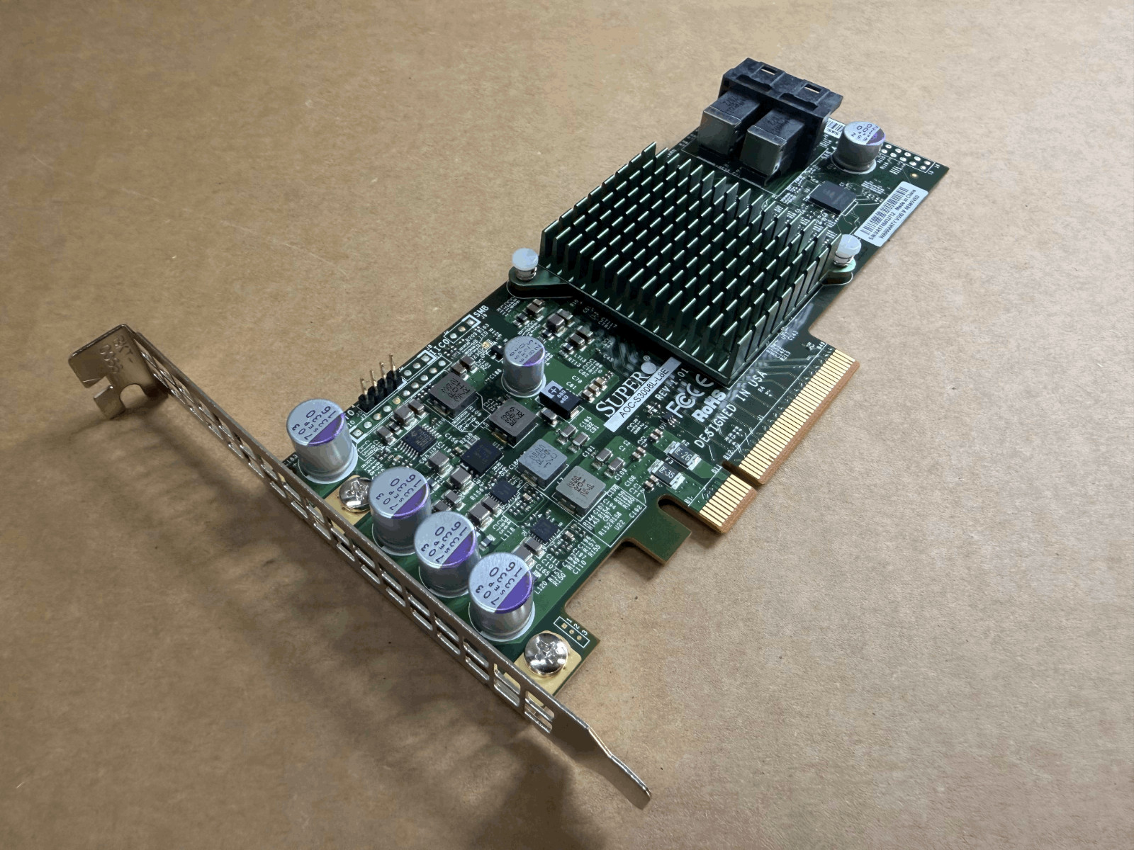 SuperMicro AOC-S3008L-L8E SAS3 12Gbps PCIe HBA Controller - IT Mode  Full Height