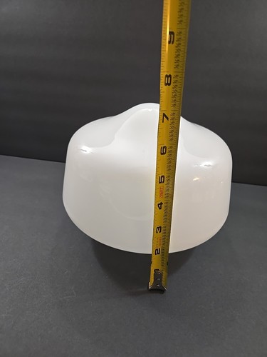 White Milk Glass School House Ceiling LIght Shade Globe 3 3/4" fitter - 第 6/6 張圖片