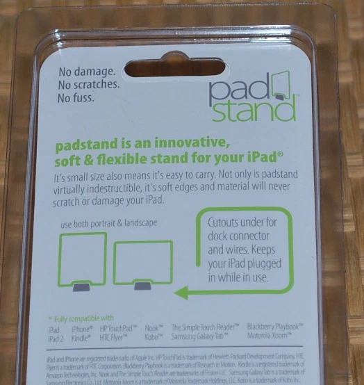 Pad Stand Soft & Flexible for iPad Travel Tough Black use Computer Tablet Phone - Image 2 of 2