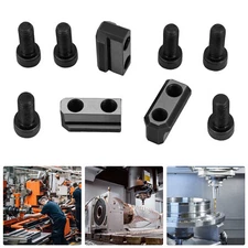 3PCS T Nuts Set Jaws T-nuts With 6 M10 Bolts For 6" Hydraulic 3-jaw Hollow Chuck