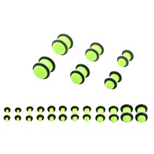 18pcs Acrylic O-Ring Ear Plugs Gauge Stretcher Kit Expander 14G-00G Earrings