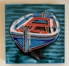 Boat Dingy Backsplash 4x4 Decorative Ceramic Wall Art Tile New Gift