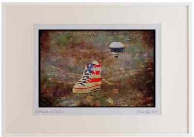528078 Converse Stiefel Ballon über Bristol, Luftaufnahme Aquarell Bilderrahmen