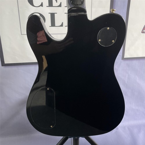Black 6 String TL Electric Guitar HH Pickup Solid Body Gold Hardware in Stock - Picture 5 of 6