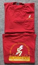 VTG San Bernardino N.F. San Jacinto R.D. Engine 57 Firefighter Tee T-Shirt XL