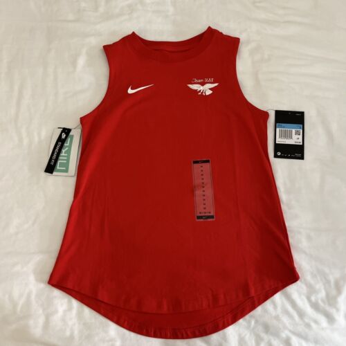 Nike US Olympic Team Girls Medium Tank Top Shirt Red USA Olympics Tokyo B8 - Afbeelding 1 van 7