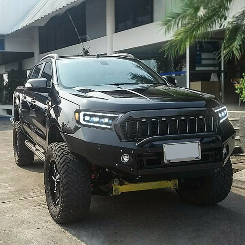 Matrix LED DRL Projector Headlights For 2016-2021 Ford Ranger PX2 PX3 Everest - Image 2 of 4