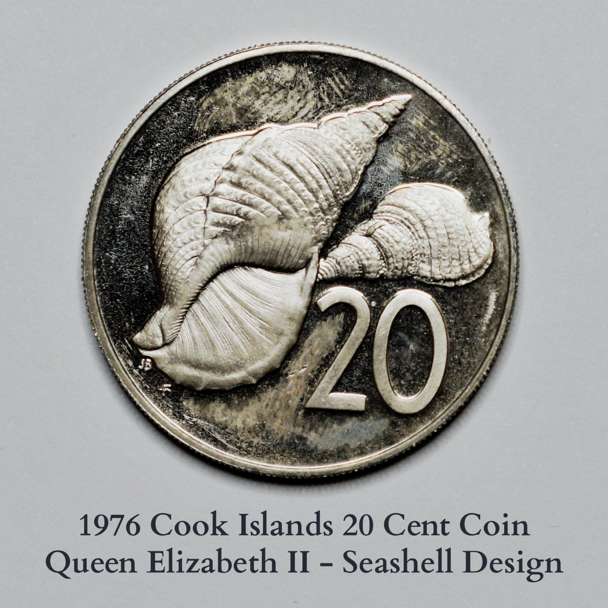 本物保証 雲南省造 貳角 20C 希少 古銭 1976 Cook Islands 20 Cent Proof Coin - Queen Elizabeth II