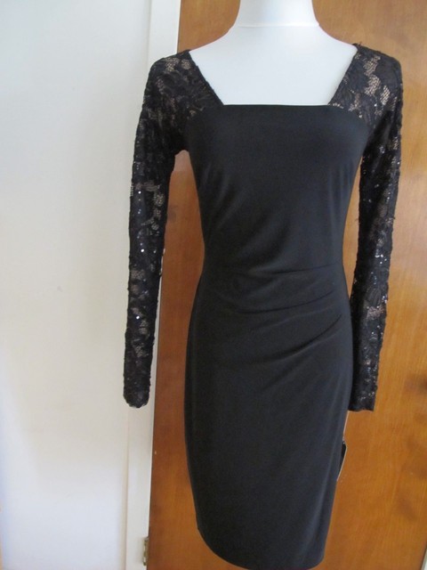ralph lauren long black dress