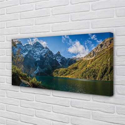 Tulup Leinwandbild 140x70 Wandkunst Gebirgssee