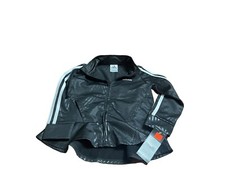 Adidas NWT Girls Black Full Zip Jacket Size 5