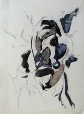 SURREALIST DRAWING original ART potrait people faces direct from artist 24x32 cm