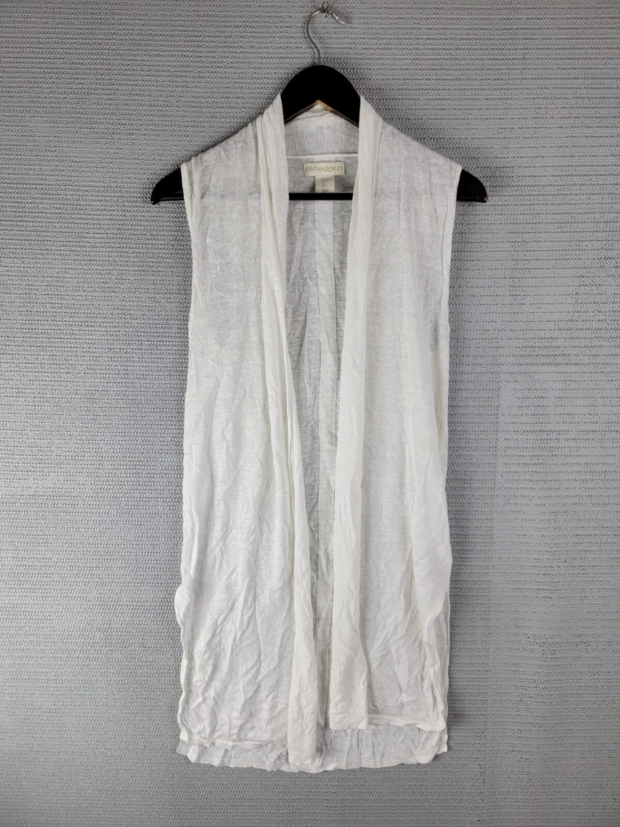 Cynthia Rowley Linen cardigan sweater knit warm size small casual