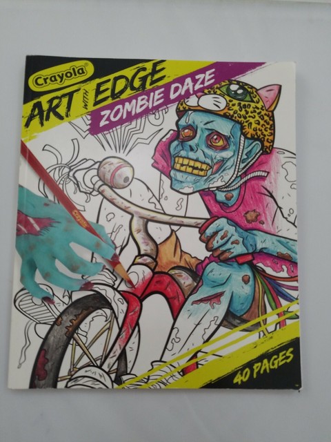 Crayola Art with Edge Zombie Daze Adult/KIDS Coloring Book 8" X 10" 40