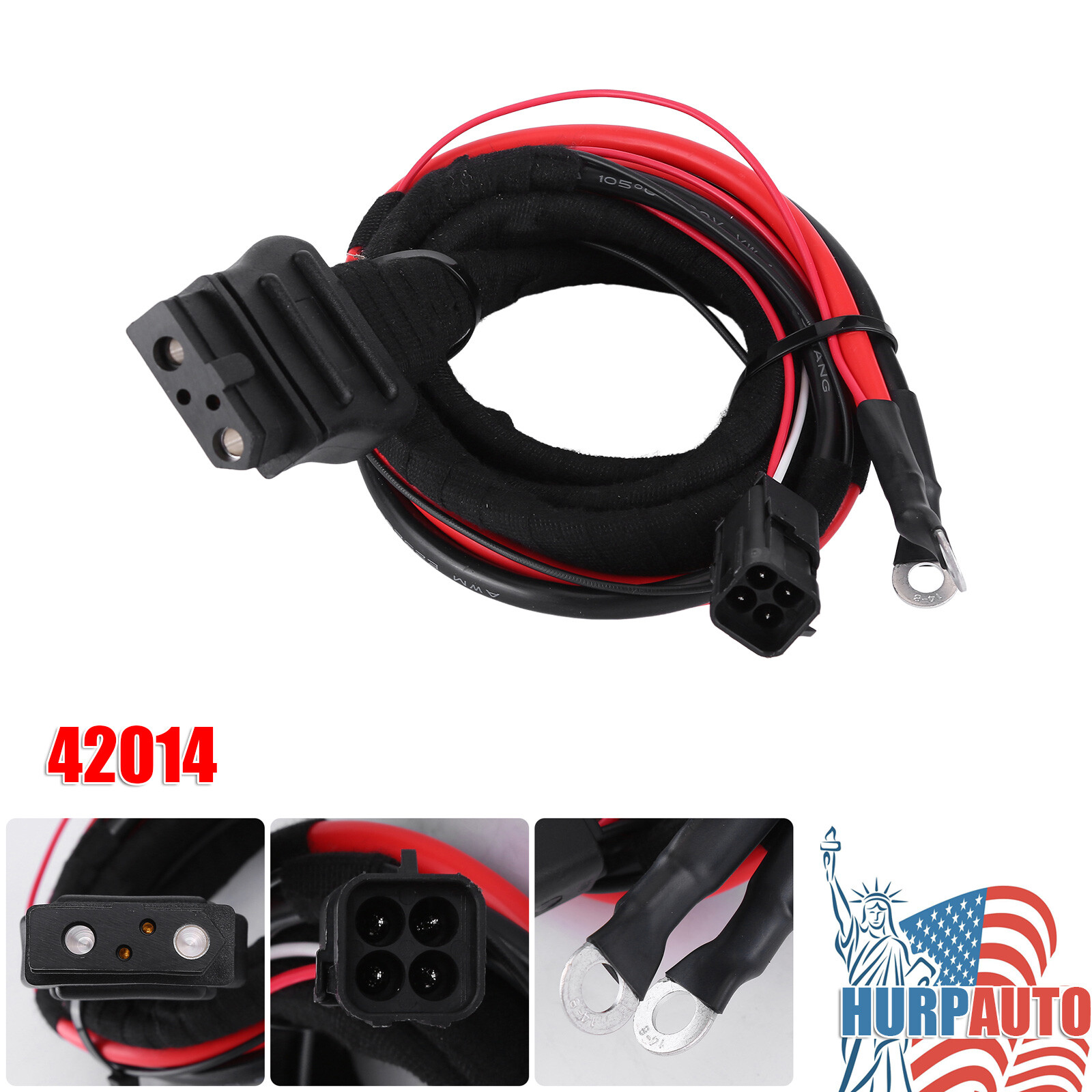4 Pin Truck Side Battery Cable 42014 For Fisher Western Snowex V-Blade