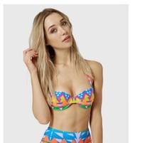 Topshop Padded Geo Print Halter Bikini Multi ...