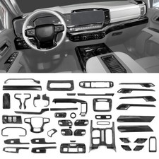 Black Wood Interior Steering Center Console Cover Trim For Chevy Silverado 2022 Black Wood Interior Steering Center Console Cover Trim For Chevy Silverado 2022