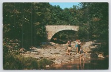 Spencer Indiana~Stone Bridge McCormicks Creek Park~1959 Postcard